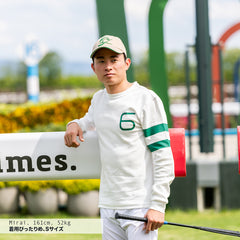 未来岩田騎手 着用 長袖Tシャツ CL by C.ルメール 競馬ファッション 日本製 horse racing inspired Made in Japan
未来岩田騎手 京都競馬場にて長袖Tシャツ着用 CL by C.ルメール
