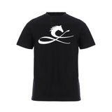 ORIGIN WHITE 半袖Tシャツ ブラック ホワイトホースロゴ(CLモノグラム)シルクスクリーン コットン 日本製 限定1798枚 CL by C.ルメール horse logo Made in Japan horse racing inspired