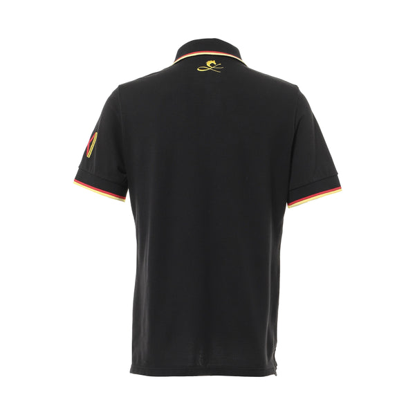 SUNDAY RACING POLO BLACK バックスタイル｜サンデーレーシングコラボ・Made in Japanポロシャツ