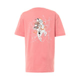 LEGEND JOCKEY III (桃) VネックTシャツ 巴御前モチーフ ホースシューデザイン シルクスクリーン 日本製 限定215枚 CL by C.ルメール horse racing inspired Made in Japan