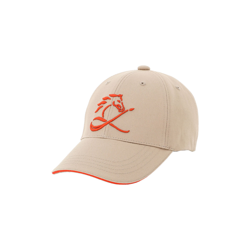 ORANGE HORSE キャップ ベージュ オレンジホースロゴ刺繍 コットンキャップ 日本製 限定215個 CL by C.ルメール horse racing inspired Made in Japan