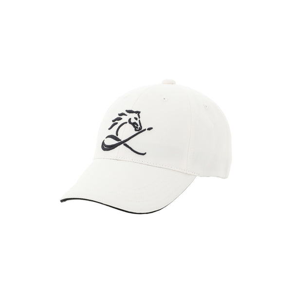 BLACK HORSE キャップ ホワイト ブラックホースロゴ刺繍 コットンキャップ 日本製 限定215個 CL by C.ルメール horse racing inspired Made in Japan