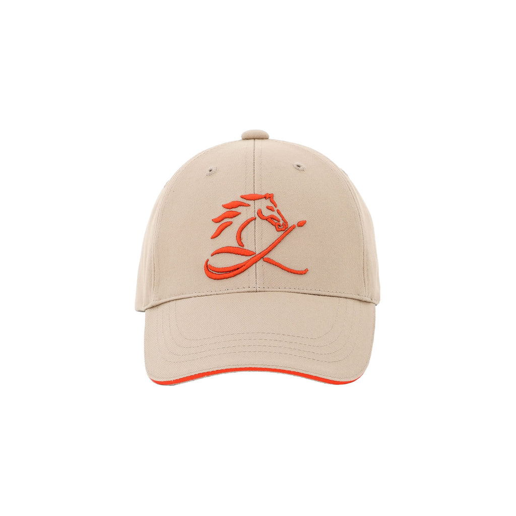ORANGE HORSE キャップ ベージュ オレンジホースロゴ刺繍 コットンキャップ 日本製 限定215個 CL by C.ルメール horse racing inspired Made in Japan